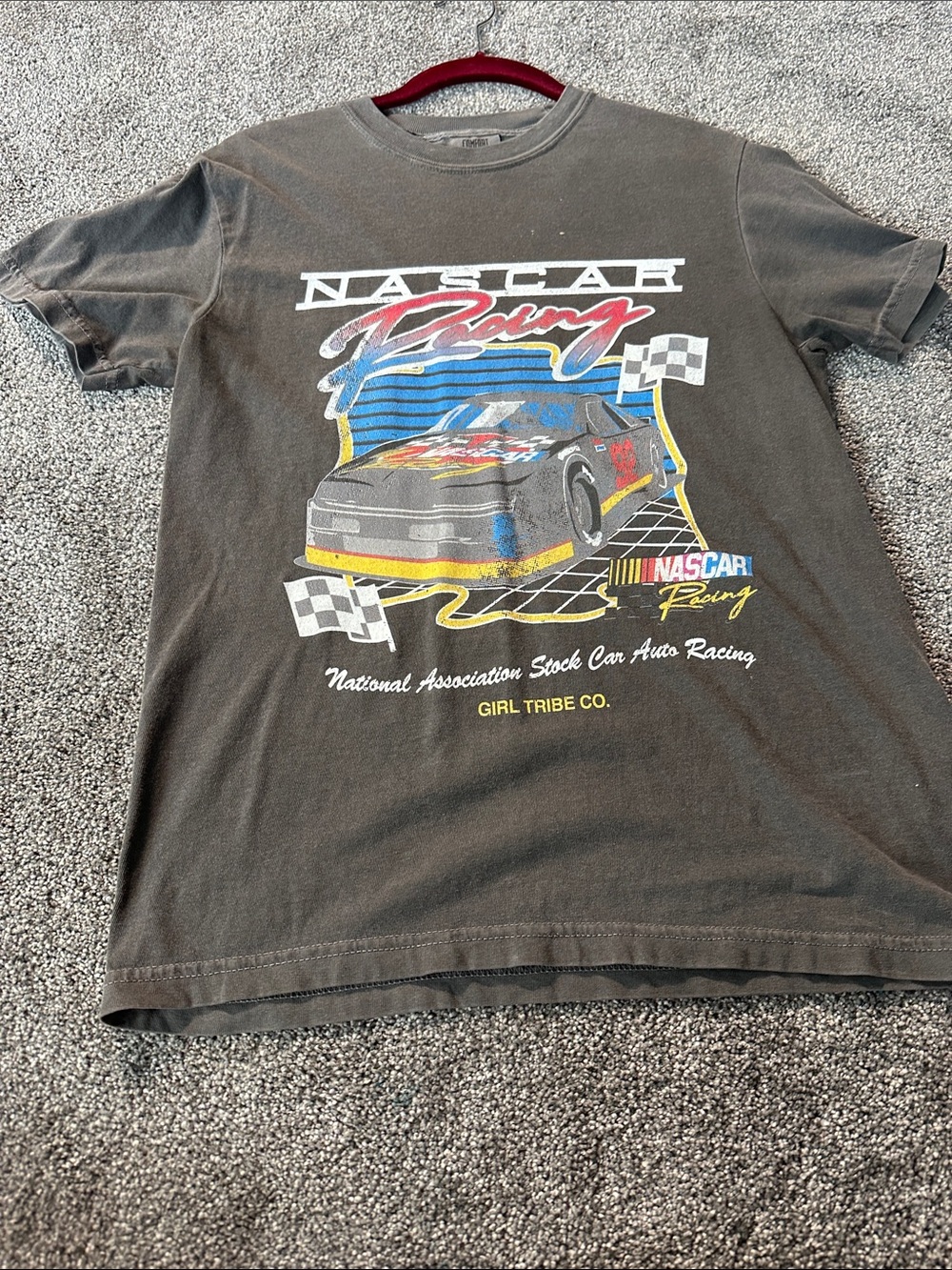 NASCAR Girl Tribe Racing Graphic Tee - Black with Multicolor Print